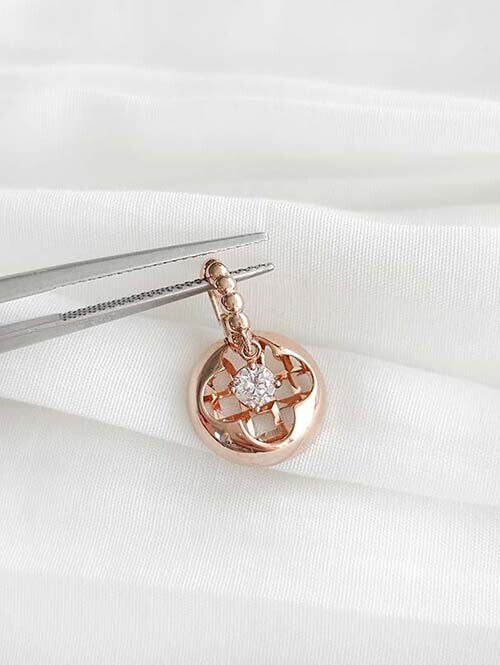 14K 18K 쿠키 클로버 볼륨써클 펜던트(체인별도상품)
