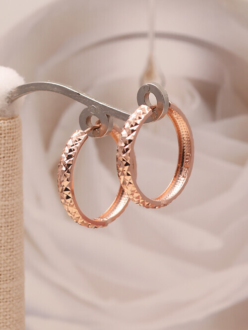 14K 18K 발룽 입체컷팅 빅사이즈 링귀걸이 (대)