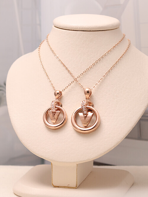 14K 18K 벤쵸 V 써클 펜던트 (대 사이즈)(체인별도상품)