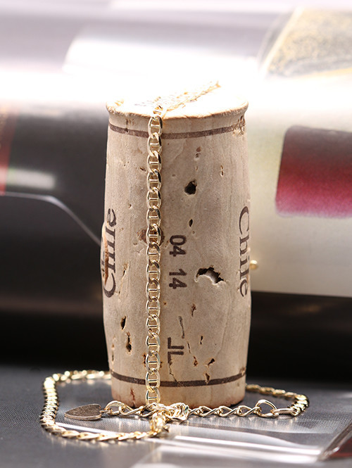 14K 18K 사다리 납작 한줄 발찌[중]