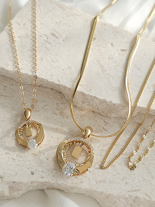 14K 18K 비올디 써클 큐브딸랑이 펜던트 (체인별도상품)(대 사이즈)