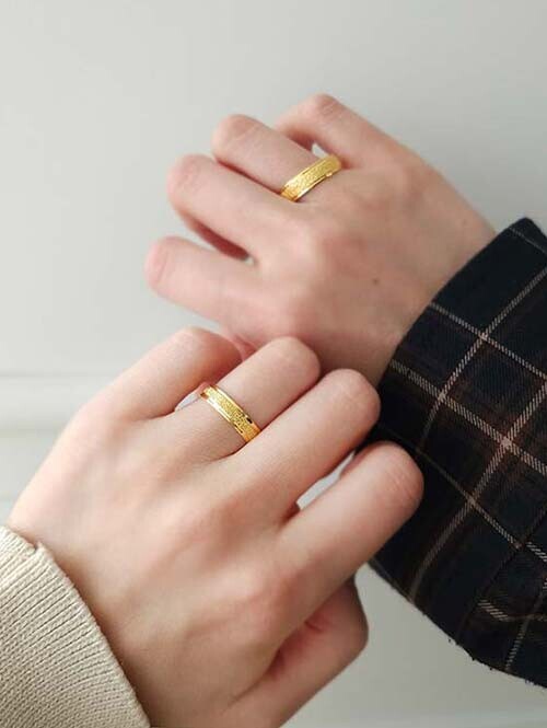 24K 순금 5.625g(대) 베티 골드컷팅 외반지