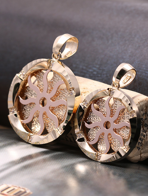 14K 18K 라이징 컷팅 팬던트 (중사이즈) [체인별도상품]