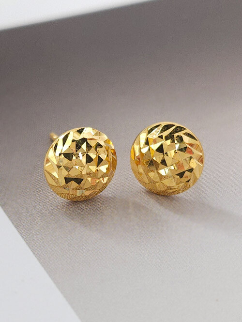 24K 순금 1.875g 컷팅팟 써클 귀걸이 (핀/침형)